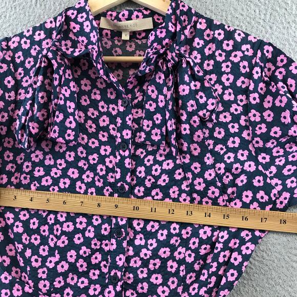 Katharine Kidd Women Dress Purple Mini Floral‎ Puffed size 4 - Picture 5 of 12